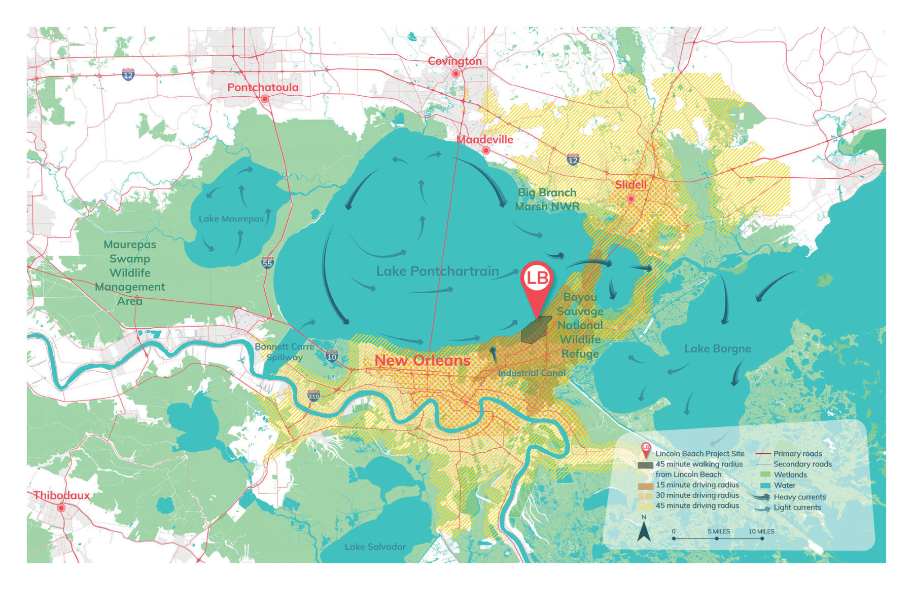 map of lincoln beach greater region