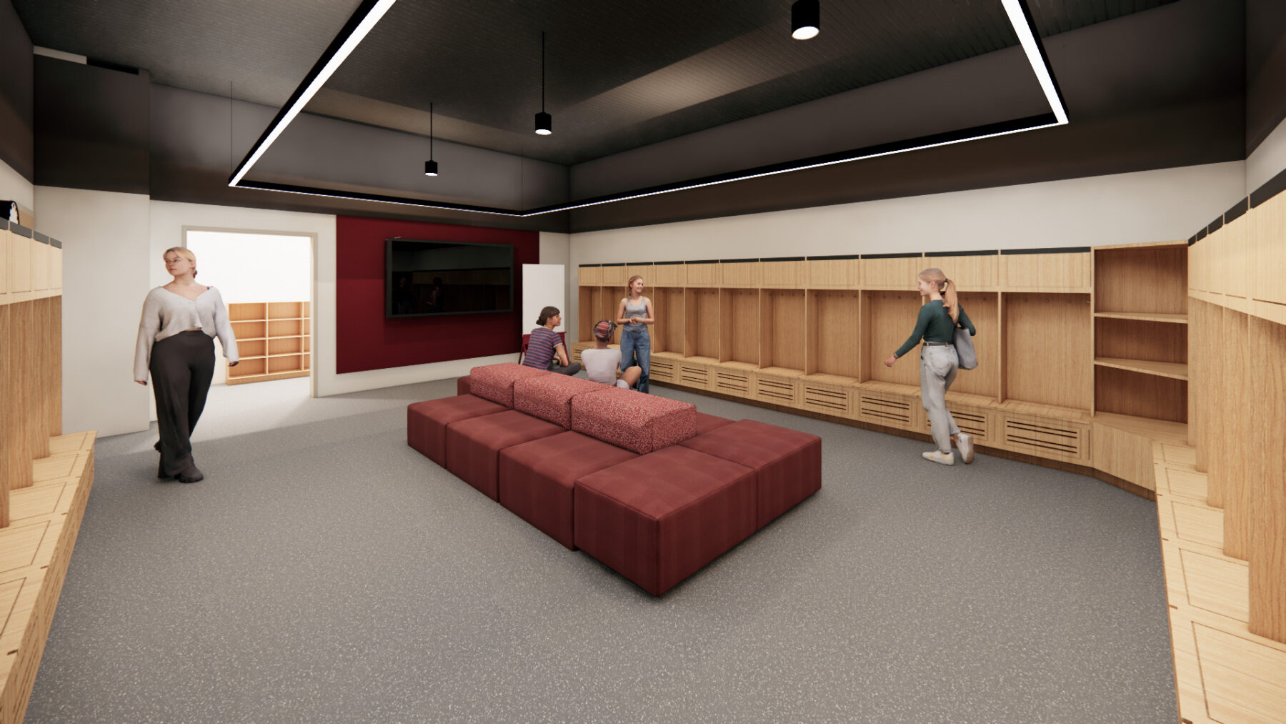 Rendering of locker room