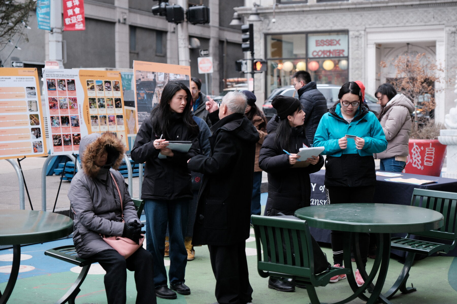 Photo of pop-up survey event