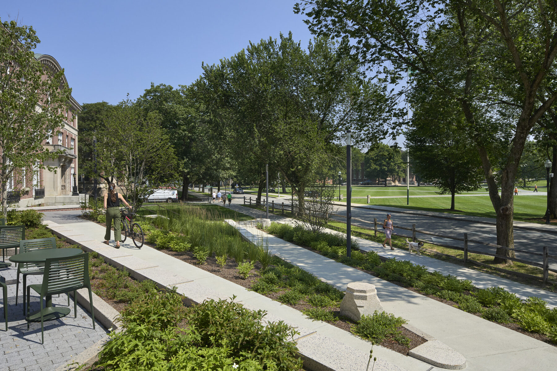 Photo of accessible ramp leading up to Collis Center porch