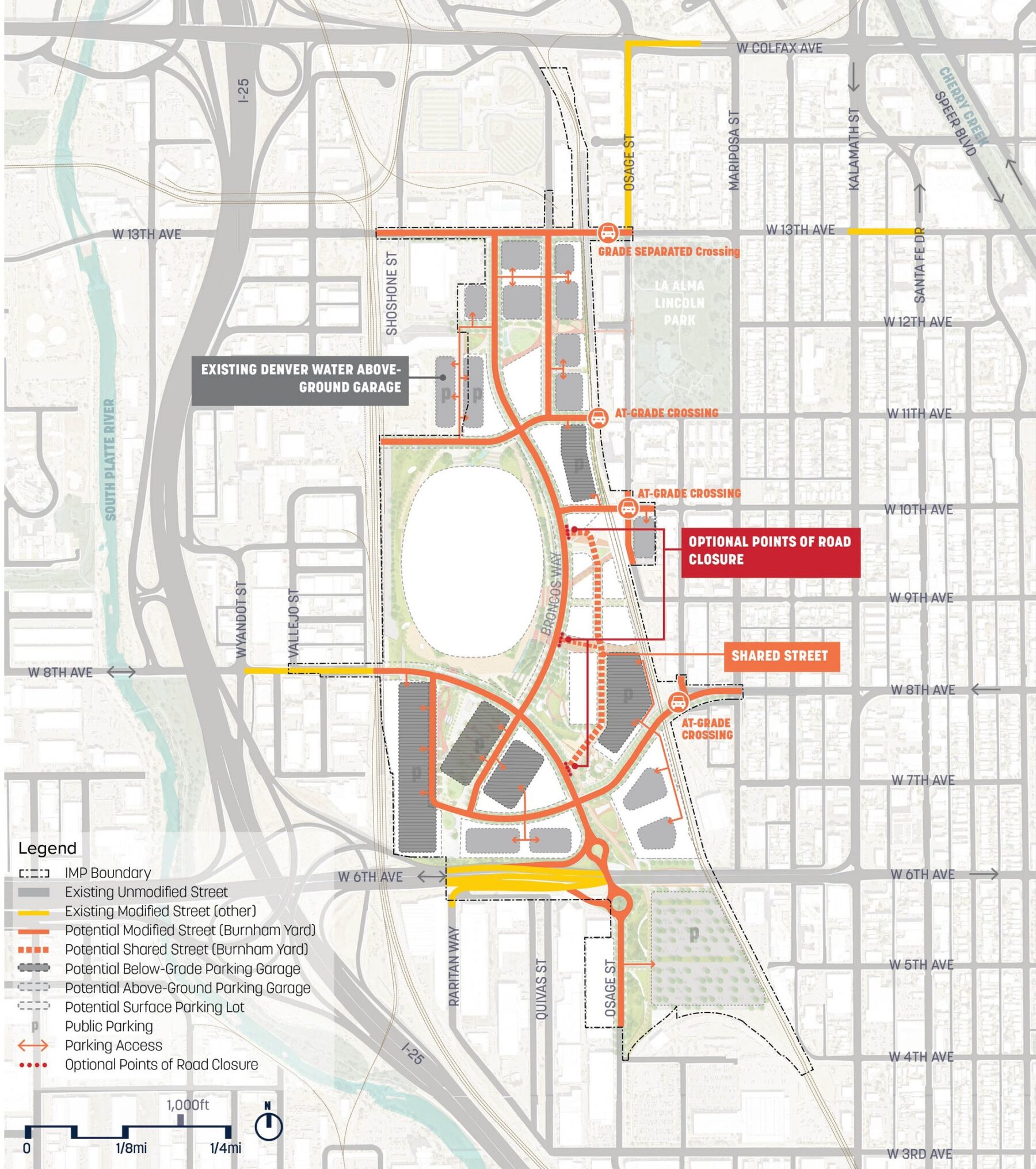 Circulation Diagram showing vehicular roads