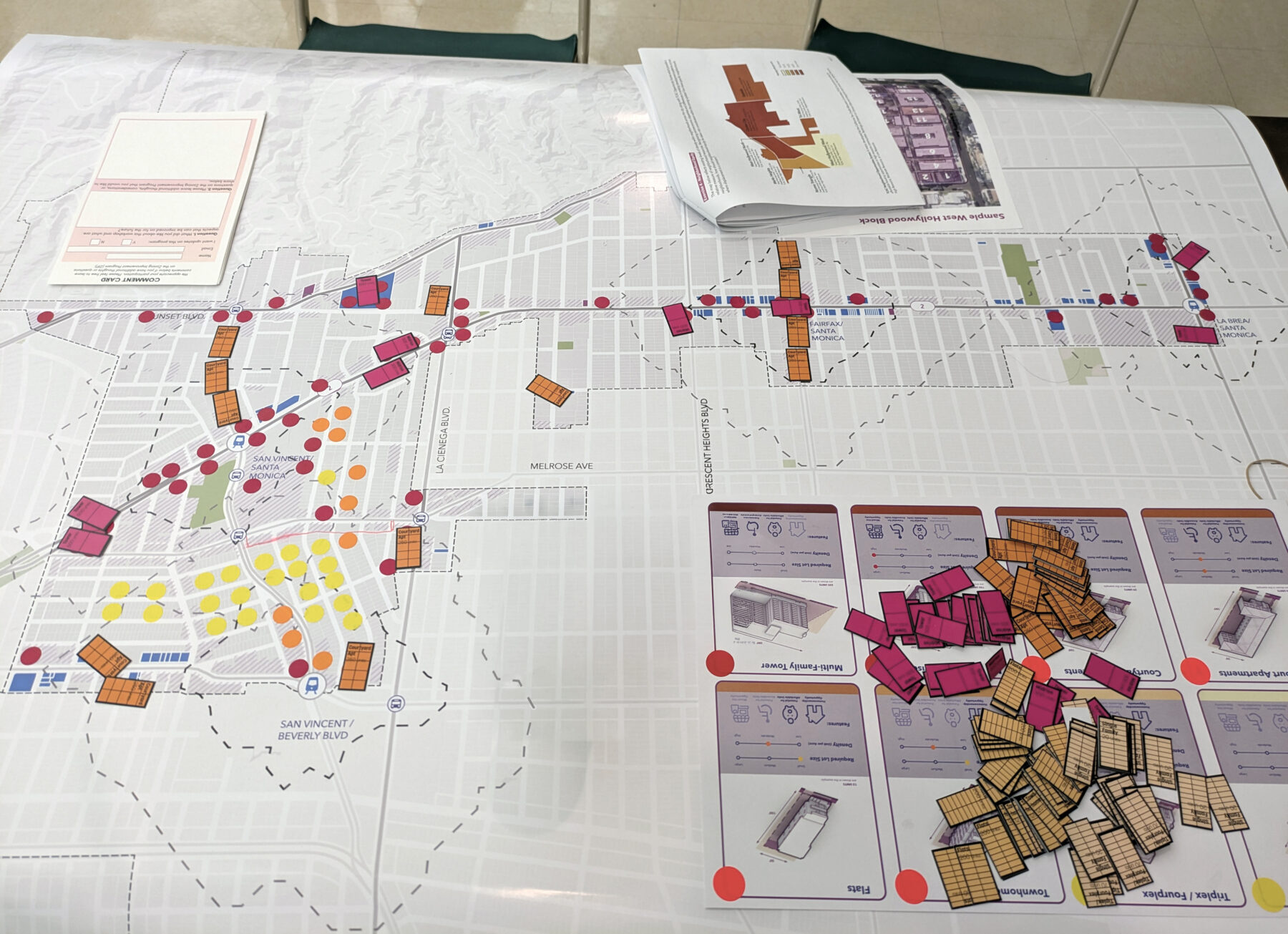 image of a plan with housing options for a community engagement workshop