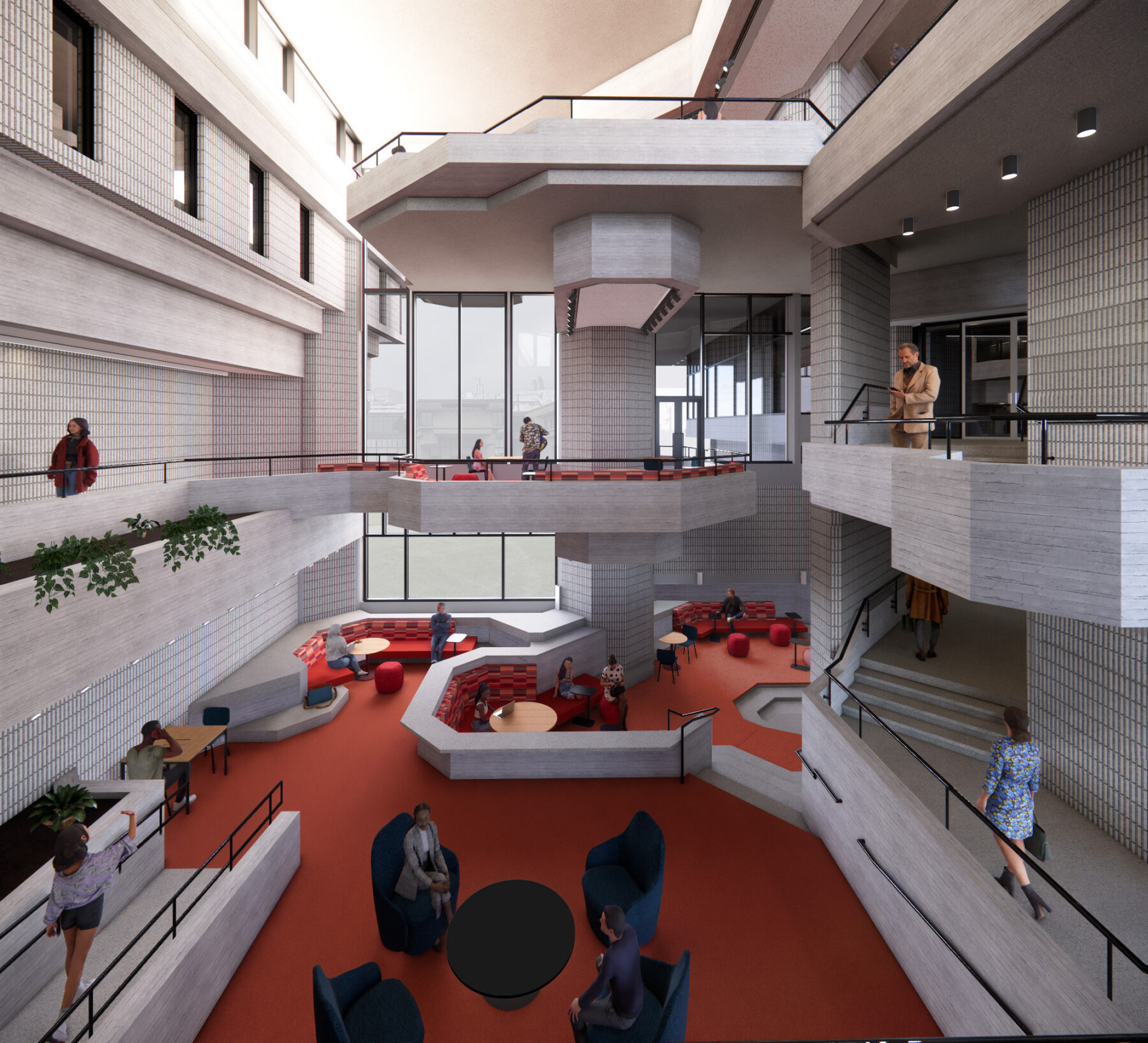 rendering of building atrium